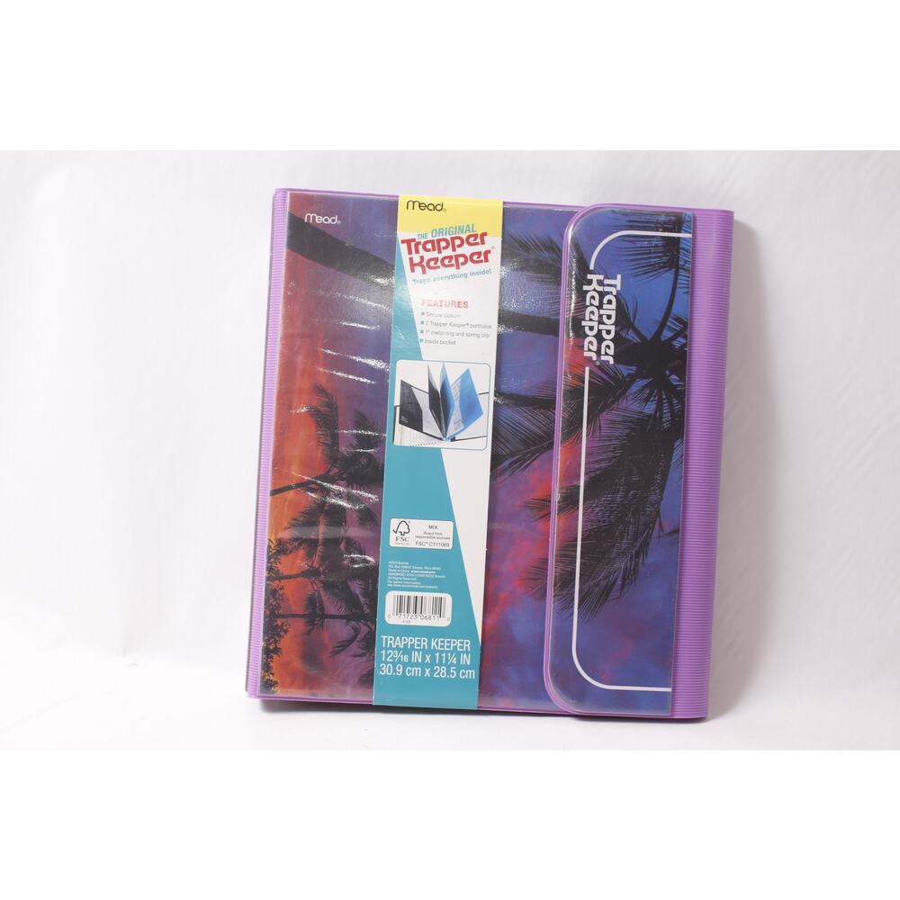 Mead Trapper Keeper Portfolio Tropic Sunset Binder Clipboard ~ 260423-WH 1090